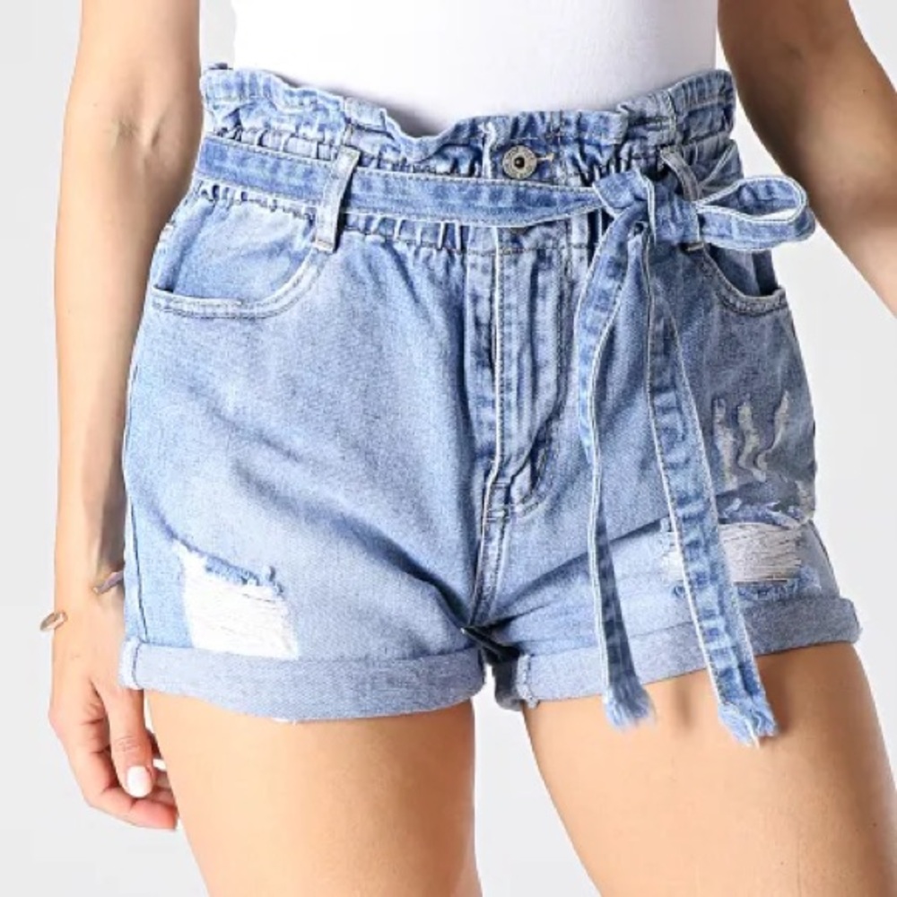 Women's Light Blue Denim Shorts